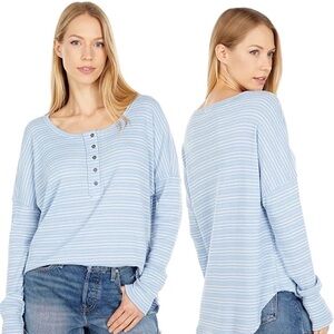 New! Billabong Any Day Thermal Ribbed Knit Oversized Long Sleeve Top